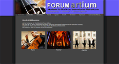 Desktop Screenshot of forum-artium.de